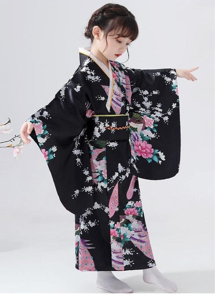 Japanese Traditional Dress Kimono Robe for Kids Girls Costume - Image 2