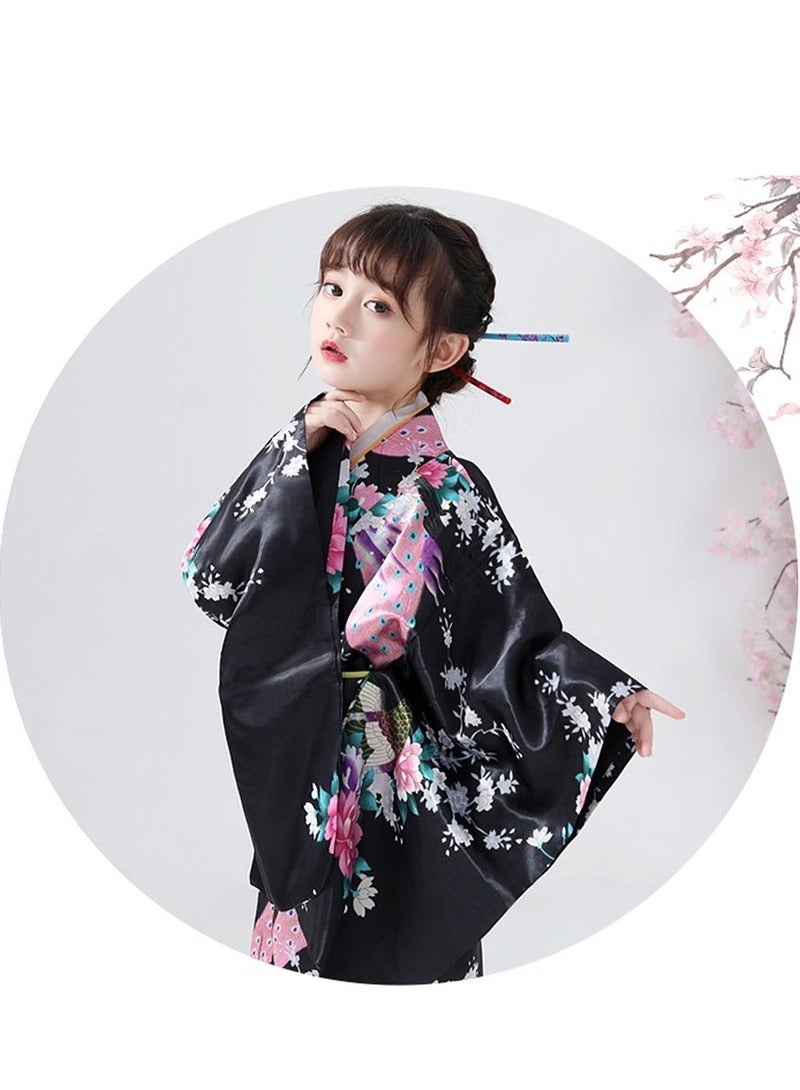 Japanese Traditional Dress Kimono Robe for Kids Girls Costume - Image 3