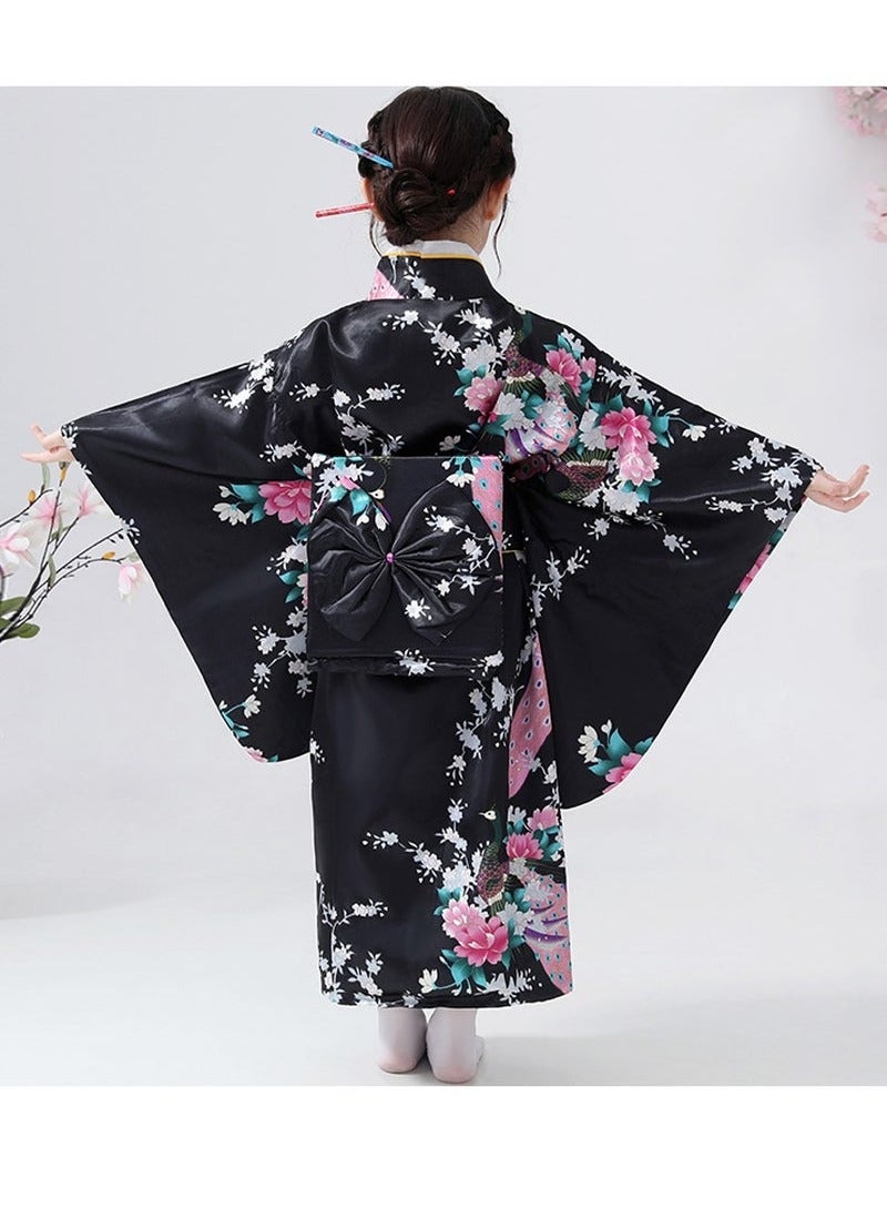 Japanese Traditional Dress Kimono Robe for Kids Girls Costume - Image 4