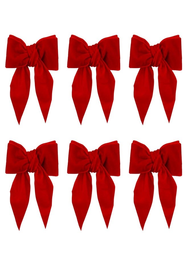 Wonlex Red Bow Christmas Napkin Rings Set of 12, Chic Velvet Bow Napkin Ring Holders for Xmas Holiday Dinner Parties Wedding Table Decor(Red Bow) - Image 1