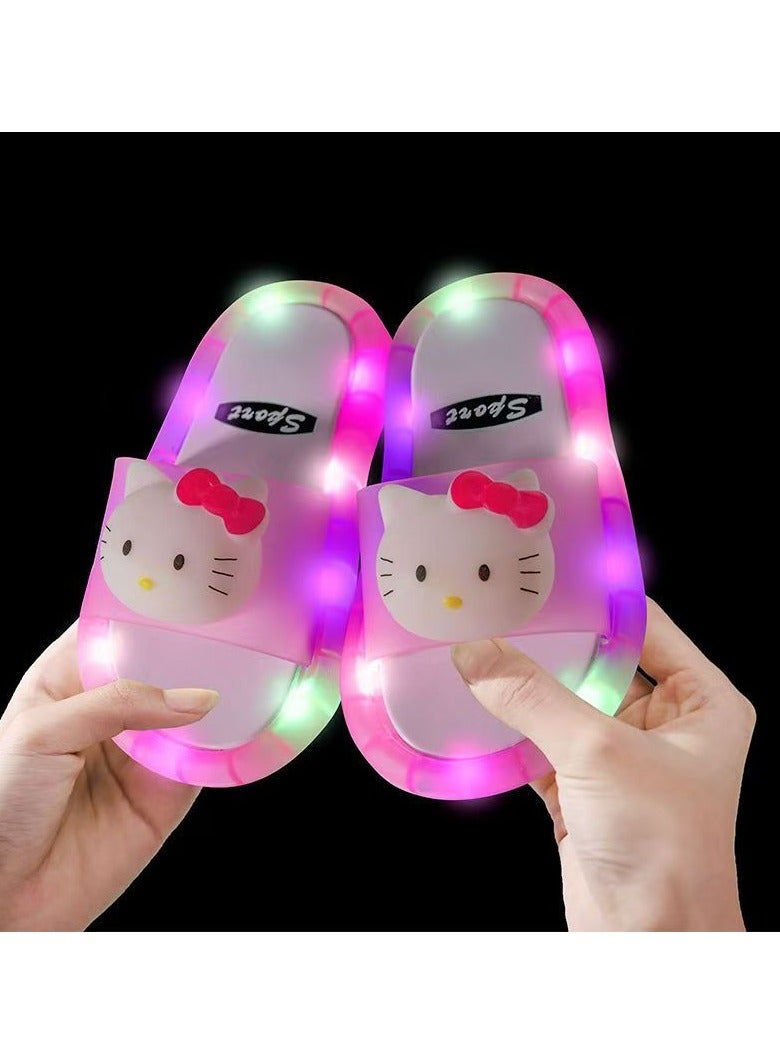 Children's slippers with soft sole, anti slip and luminous sandals, boys' and girls' garden shoes  - Image 2