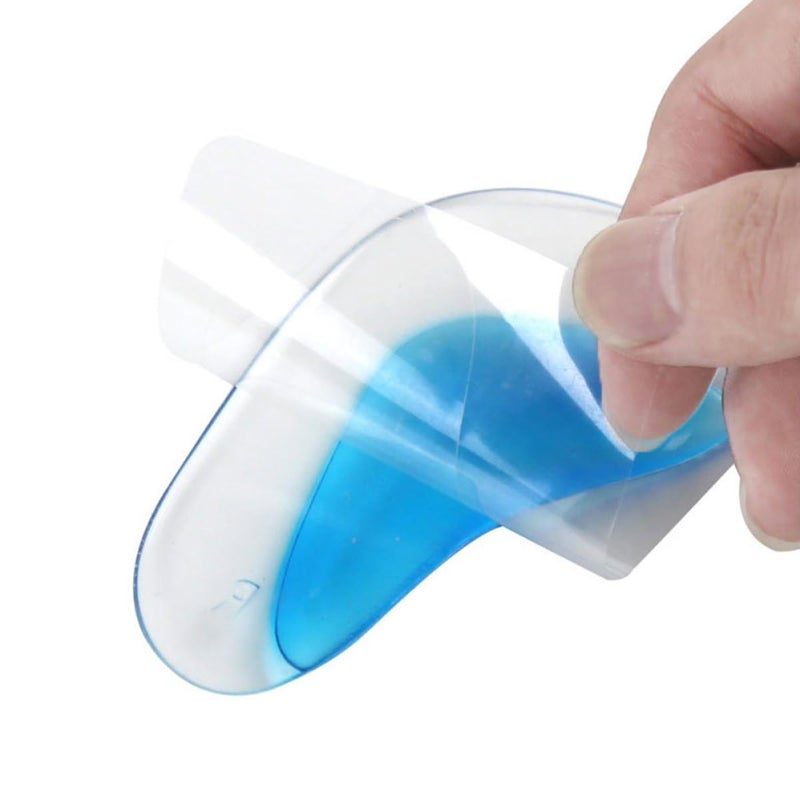 Flatfoot Correction Gel Insoles 4 Pairs Blue Apricot Black Adhesive Arch Support - Image 5