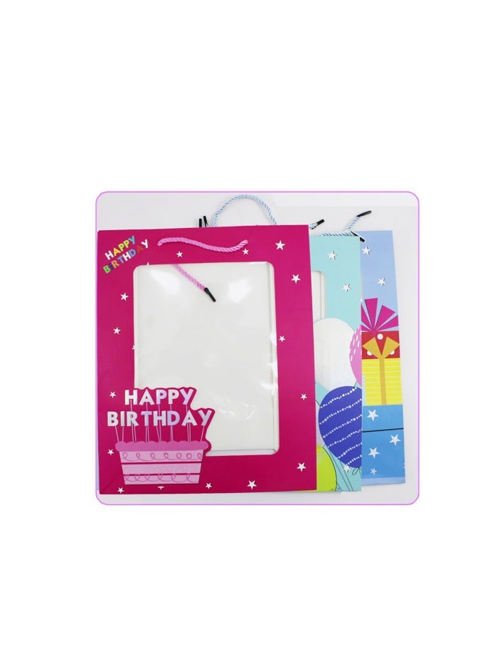 AL QADAH Paper Gift Bag Happy Birthday 30x12x41Cm - Image 3