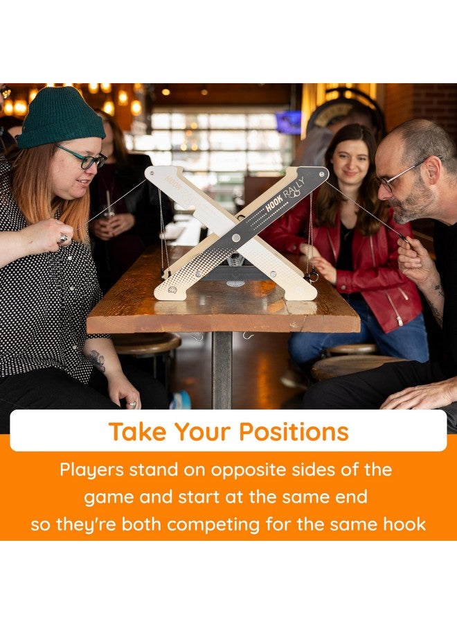 Fat Brain Toys Fat Brain Toys Hook Rally, Portable Wooden Tabletop Game, Classic Skill Challenge for Ages 8 to Adult  - Image 3