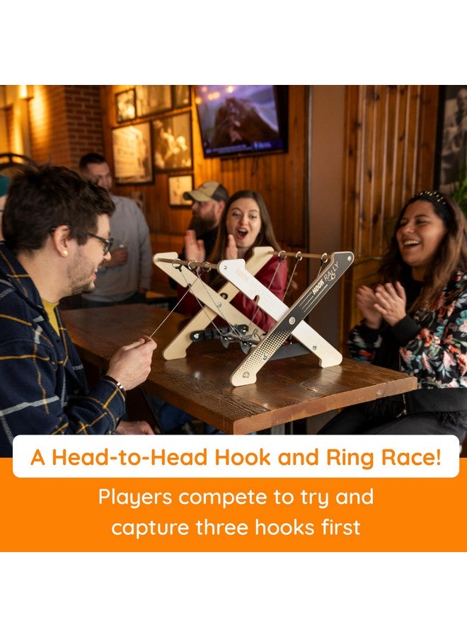 Fat Brain Toys Fat Brain Toys Hook Rally, Portable Wooden Tabletop Game, Classic Skill Challenge for Ages 8 to Adult  - Image 2
