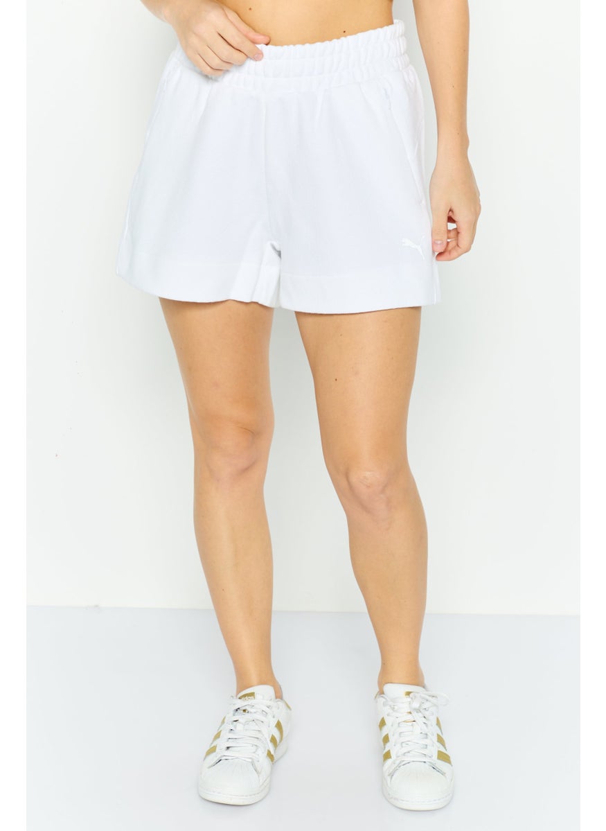 PUMA Women Regular  Fit Training Shorts, White  - Image 1