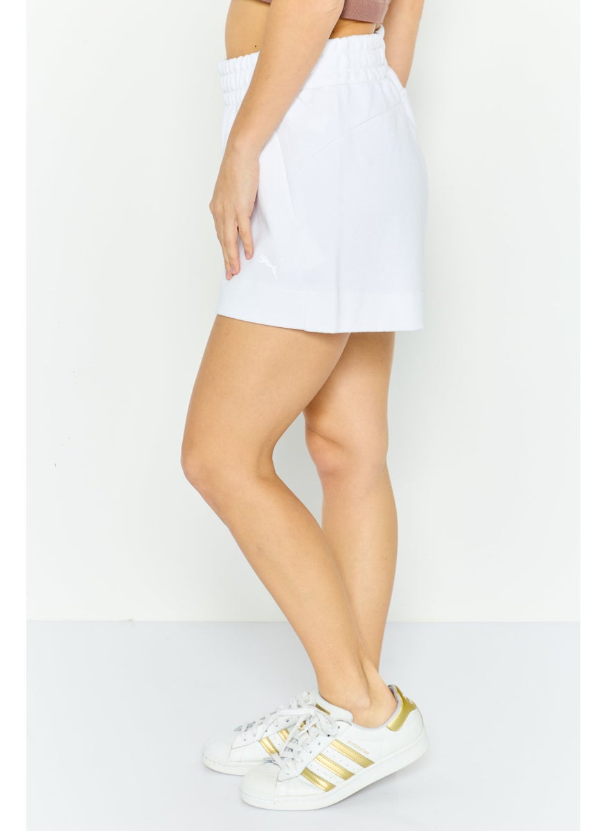 PUMA Women Regular  Fit Training Shorts, White  - Image 2