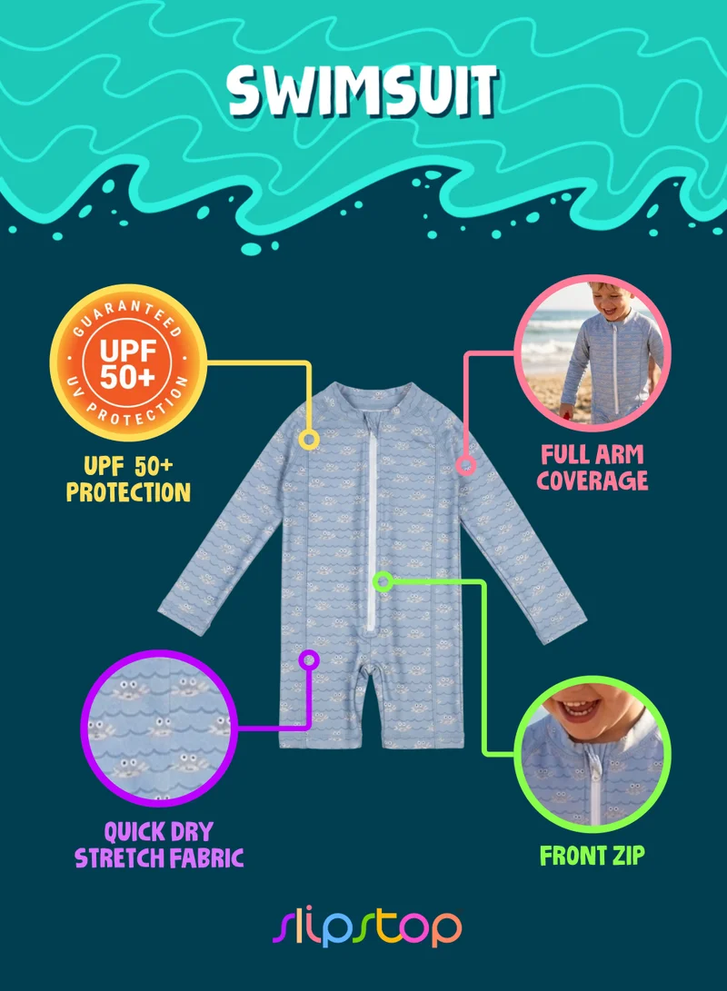 Slipstop  Slipstop Oster Baby Boys One Piece Full Print Swimsuit - Quick Dry UV Sun Protection Swimwear for Men | Best Price UAE