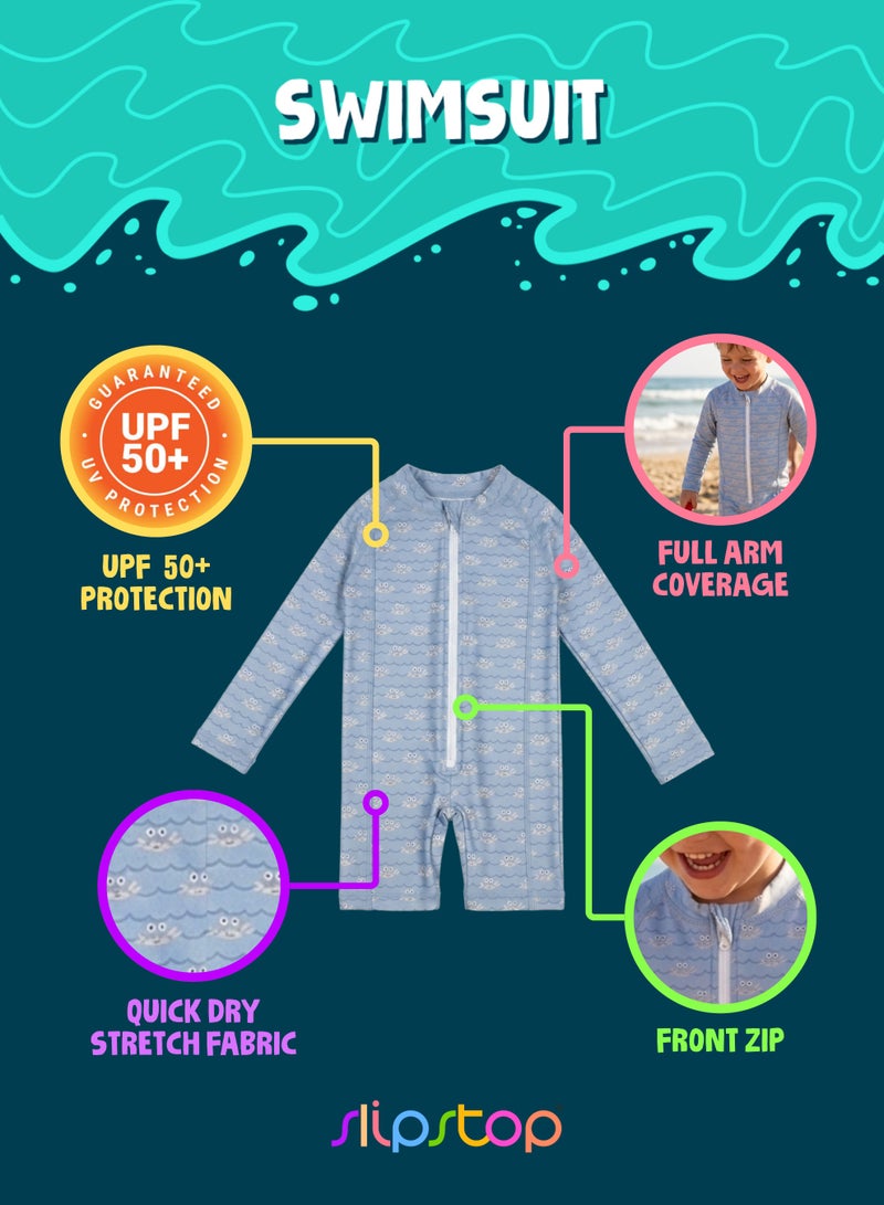 Slipstop Oster Baby Boys One Piece Full Print Swimsuit - Quick Dry UV Sun Protection Swimwear - Image 4