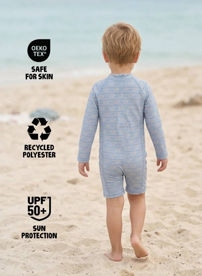 Slipstop  Slipstop Oster Baby Boys One Piece Full Print Swimsuit - Quick Dry UV Sun Protection Swimwear for Men | Best Price UAE