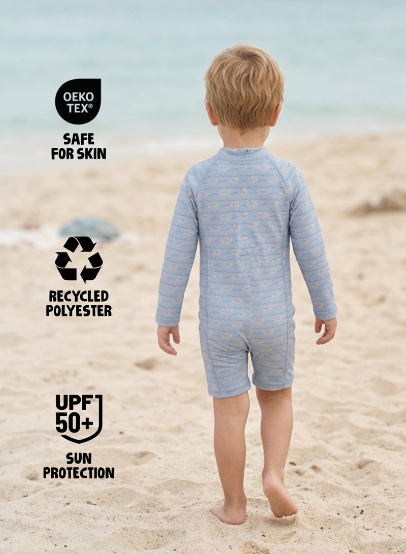 Slipstop Oster Baby Boys One Piece Full Print Swimsuit - Quick Dry UV Sun Protection Swimwear - Image 5