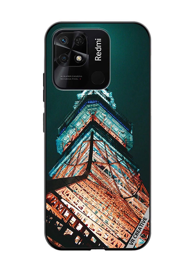 VR CREATIVE Protective Case Cover For Xiaomi Redmi 10C Tokyo Tower Design Multicolour - Image 1