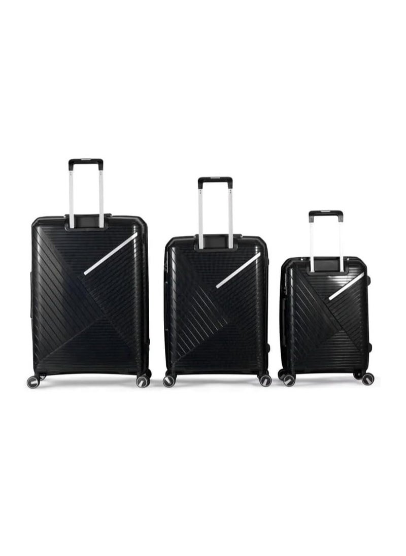 Generic - Unbreakable Trolley Luggage with TSA Lock, 4 Silent Spinning Wheels, Expandable Double Zipper - (ABS) Black Withstands storage, collisions and bumps at airports Withstands shocks and is unbreakable - Image 1
