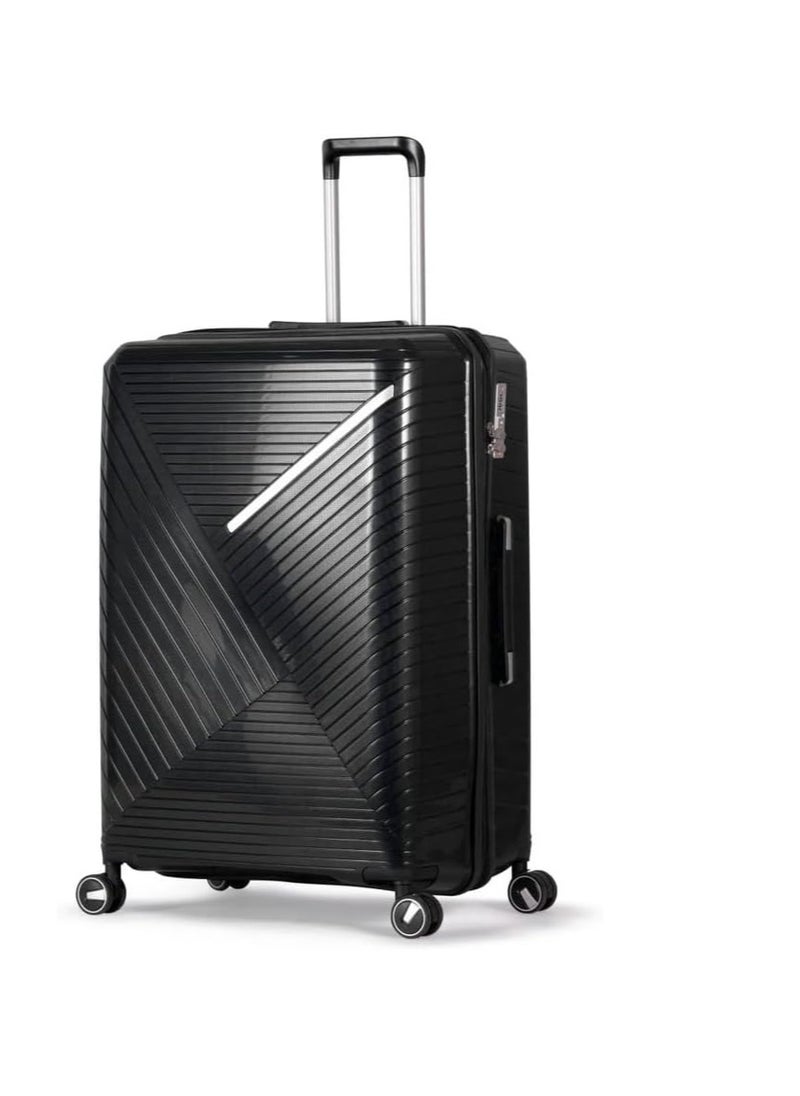 Generic - Unbreakable Trolley Luggage with TSA Lock, 4 Silent Spinning Wheels, Expandable Double Zipper - (ABS) Black Withstands storage, collisions and bumps at airports Withstands shocks and is unbreakable - Image 1