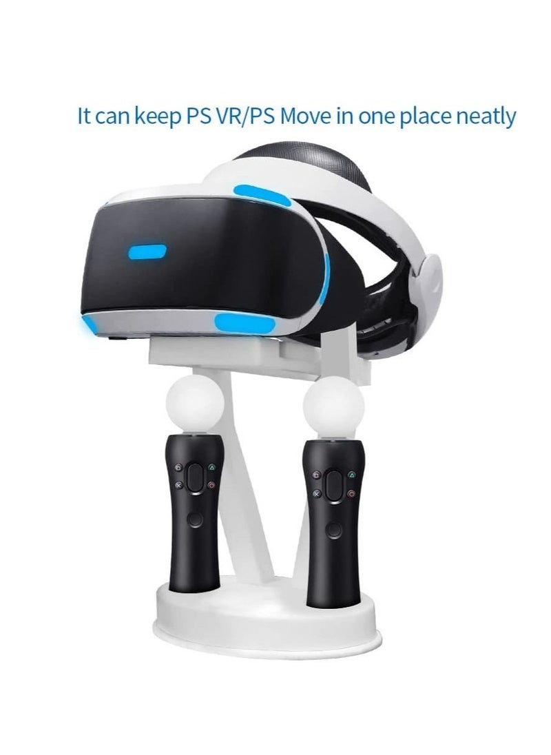 SYOSI - VR Stand Organizer and Display Stand for Oculus Quest 2/Quest/Meta/Rift/Rift S/PS VR Headset and Touch Controllers (White) - Image 1