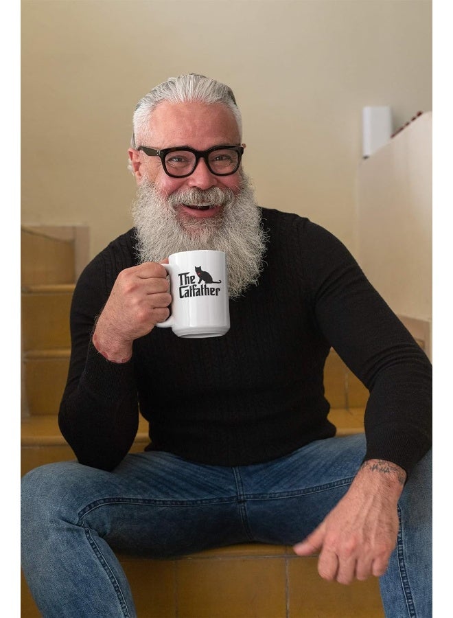 Spoil Your Wall أفضل هدايا مضحكة لعشاق القطط - هدية لأب القط الأسود - كوب قهوة وشاي للقط المجنون من Spoil Your Wall - Image 2