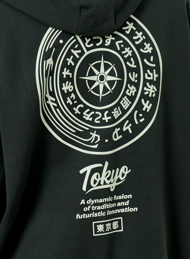 ستايلي هودي واسع بطبعة جرافيك - Image 4