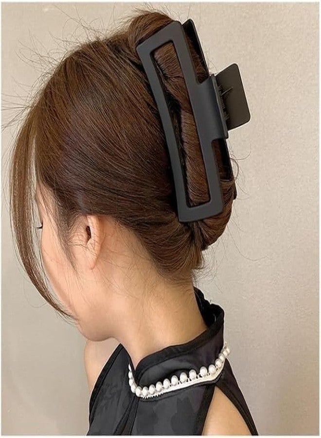 مشابك شعر كبيرة جدًا غير لامعة من RHOSYN HAIR ACCESSORIES باللون الأسود، مشابك شعر كبيرة جدًا غير لامعة للنساء والفتيات، على الطراز الكوري، للشعر الكثيف/الخفيف، مشابك شعر جامبو (عبوة من قطعة واحدة) - Image 5