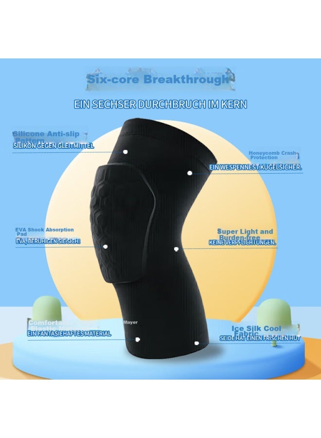 Bamel Baimeier Children's Knee Pads, Sports Basketball Running Summer Professional Protective Gear, Anti-collision Fall Knee And Leg Guards - Image 2