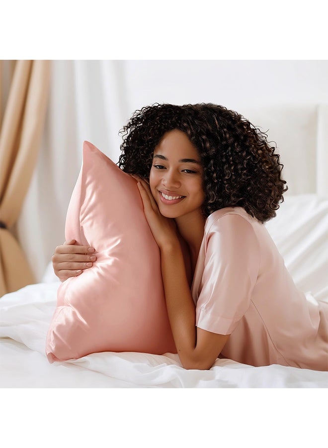 واي جيه وسادة من الساتان للشعر والبشرة، مجموعة وسائد بحجم ملكة، عبوتان، غطاء وسادة حريري فائق النعومة برسوم المرجان مع إغلاق مغلف (51x75 سم) - Image 3