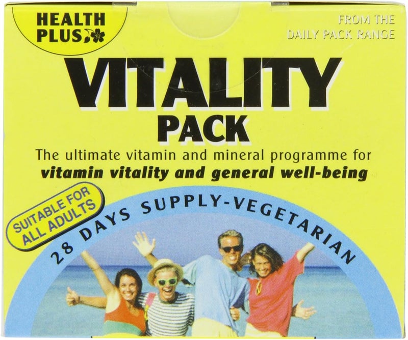 Health Plus Vitality Pack General Wellbeing and Vitality Multivitamin And Mineral Daily Supplement 28 Day Supply - Image 5