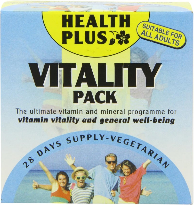 Health Plus Vitality Pack General Wellbeing and Vitality Multivitamin And Mineral Daily Supplement 28 Day Supply - Image 1