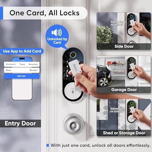 Sifely Keyless-Entry Door-Lock Deadbolt Smart Lock: Electronic/Electric Digital Deadbolt with Keypad, Fingerprint & Code Access, Biometric App Control for Front, Entry & Exterior Doors (Nickel) - Image 4