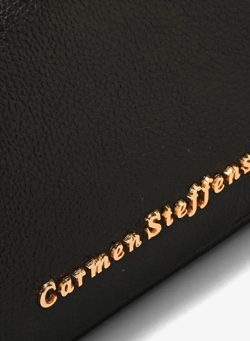 Carmen Steffens  Black Half-Moon Leather Bag with Chain for Women | Best Price UAE
