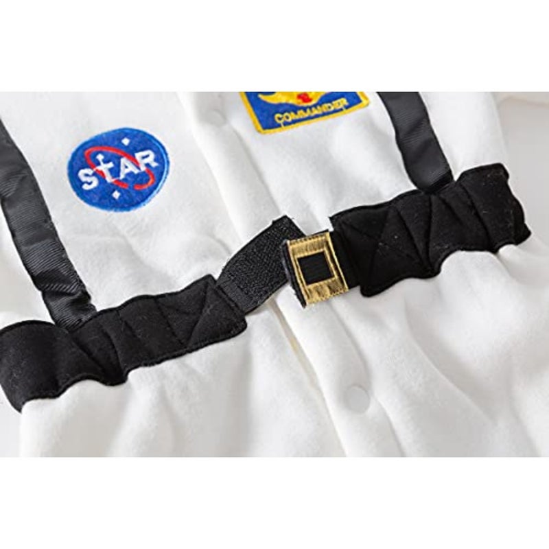 LXKIKMM Baby Toddler Boy Astronaut Outfit Space Suit Halloween Costume Short Sleeve Rompers - Image 5