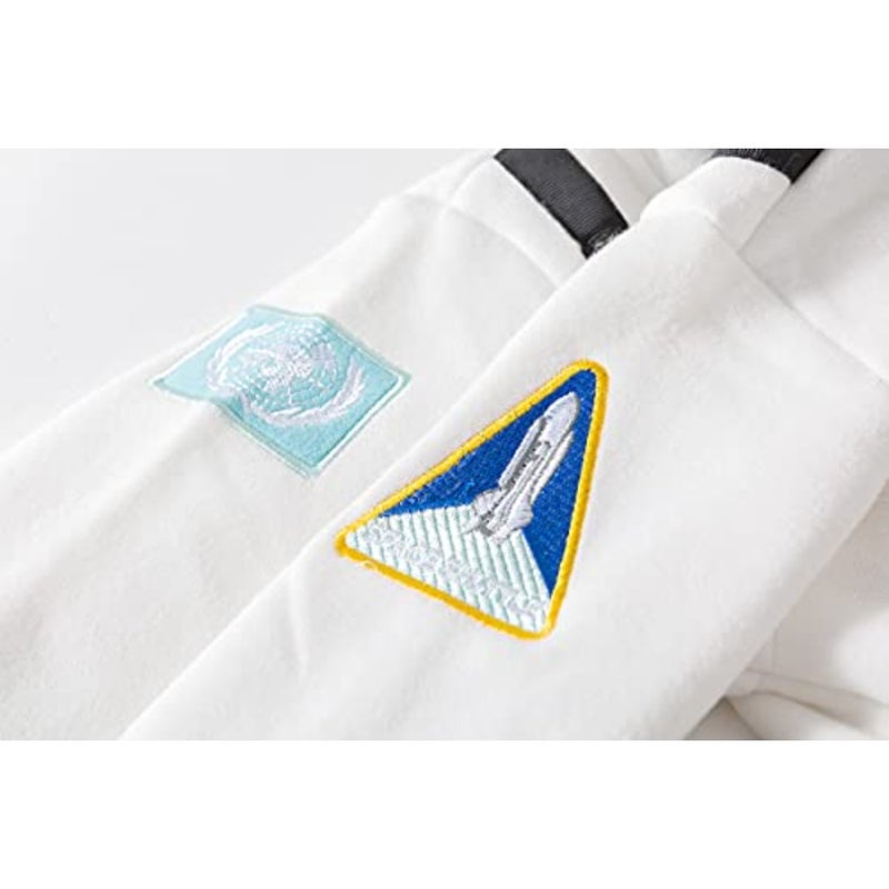 LXKIKMM Baby Toddler Boy Astronaut Outfit Space Suit Halloween Costume Short Sleeve Rompers - Image 4