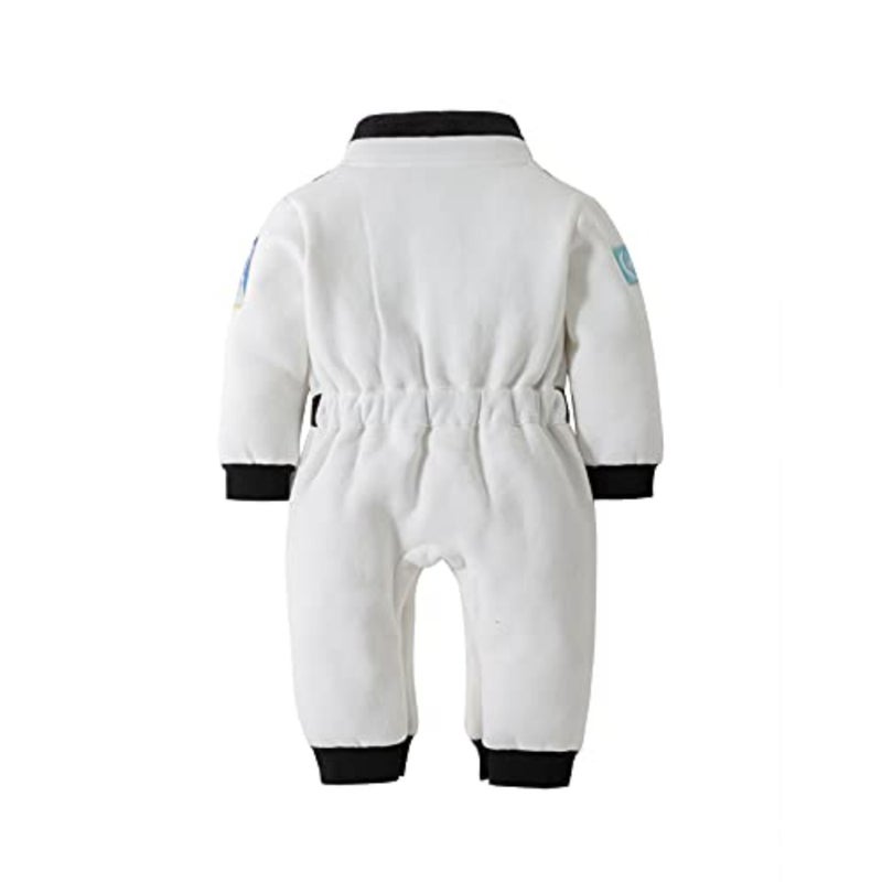 LXKIKMM Baby Toddler Boy Astronaut Outfit Space Suit Halloween Costume Short Sleeve Rompers - Image 3