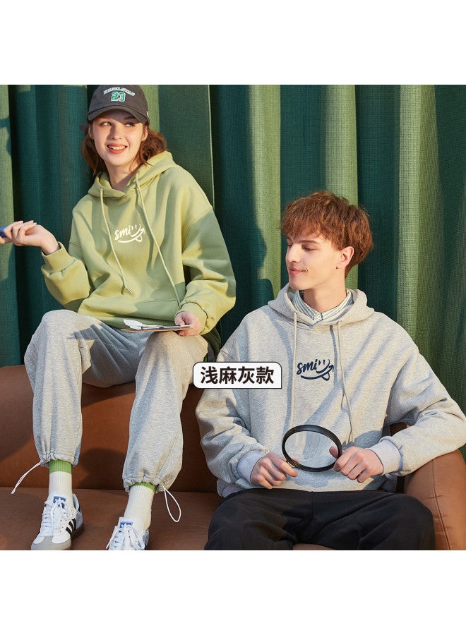 TonLion Spring/fall Couple Hoodies - Casual, Versatile, Youthful Matching Outfits With Smiley Letter Print In Multiple Colors - Image 2