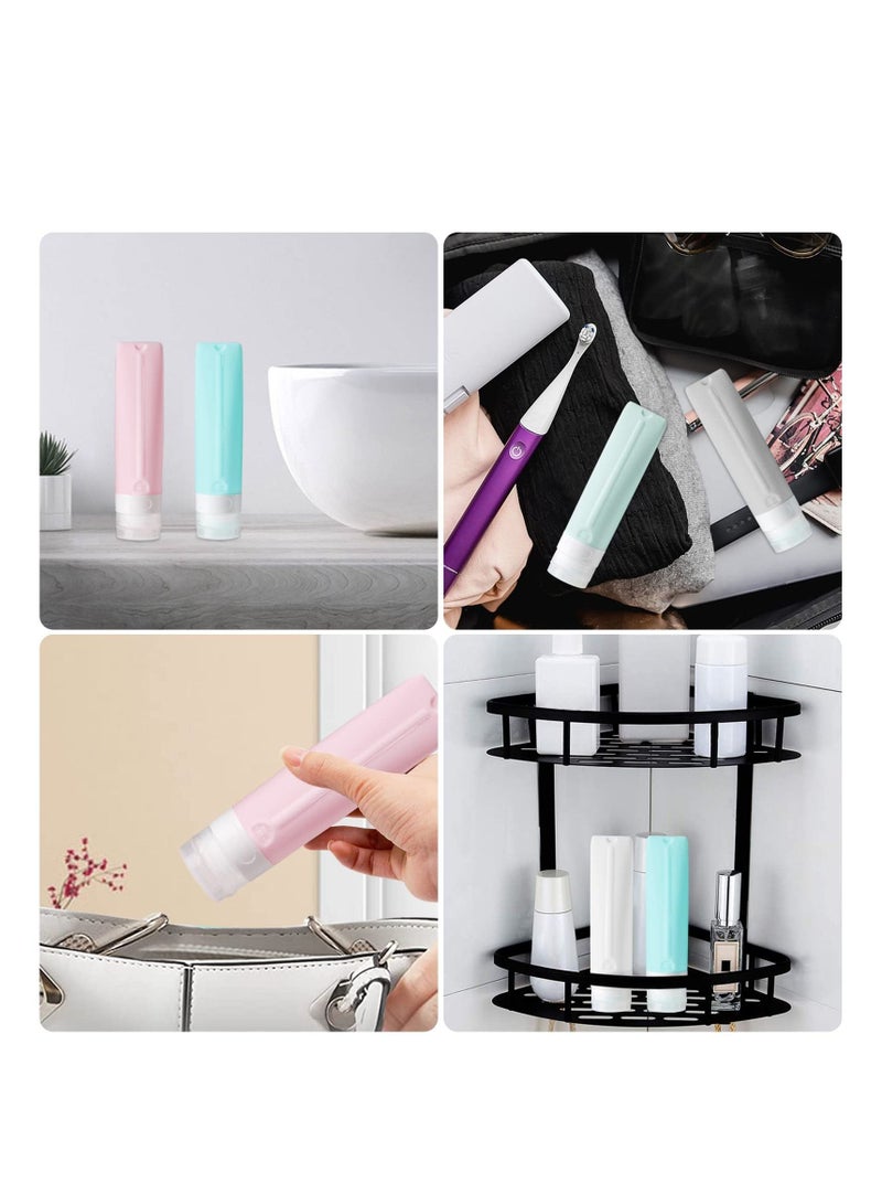 Y&D Travel Bottles for Toiletries, 5 Pack Portable Containers Set, Leak Proof Refillable Size Silicone Squeezable Accessories Shampoo Conditioner Lotion(80ml)  - Image 4