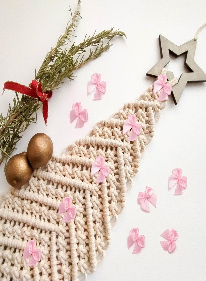 Mxxipp 35pcs Mini Ribbon Bows, Satin Ribbon Bow, Cute Soft Bowknot Sewing Accessories for Flowers Bakery Wrapping Christmas Wedding Birthday Party Decoration- Pink - Image 4