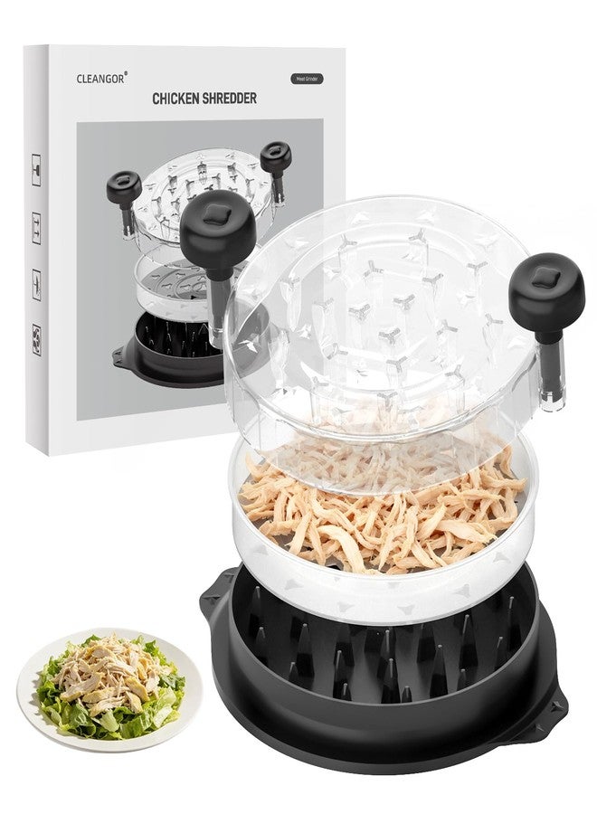 Cleangor Chicken Shredder Tool Twist, Visible Chicken Breast Shredder Tool Meat Shredder with Removable Tray, Ergonomic Handle, Non-Slip Base Food Shredder Tool for Chicken, Pork, Beef, Fish - Image 1