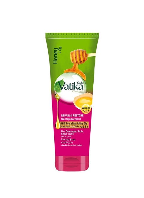 Vatika Naturals Damaged Hair Repair | Garlic, Marrow & Castor | Non-Sticky & Non-Greasy | For Damaged & Dull Hair - 200 ml