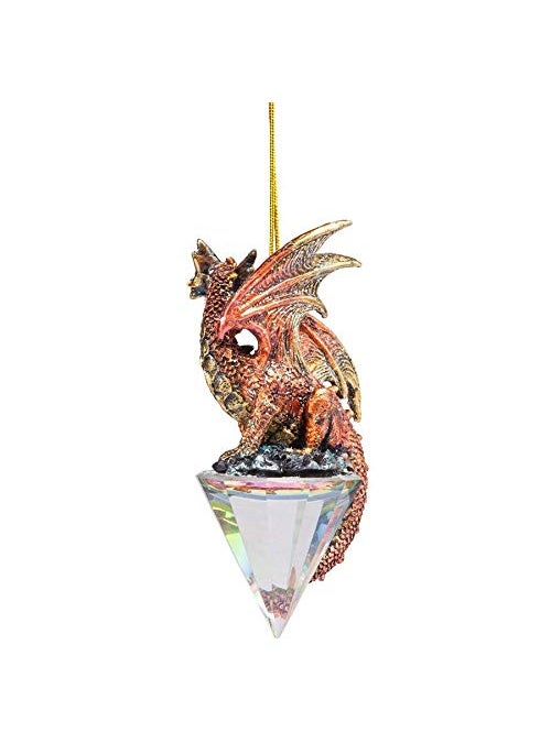 Design Toscano Diamond Dragon 2019 Gothic Holiday Ornament  - Image 4