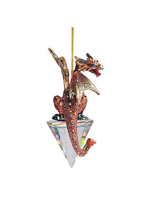 Design Toscano Diamond Dragon 2019 Gothic Holiday Ornament  - Image 1