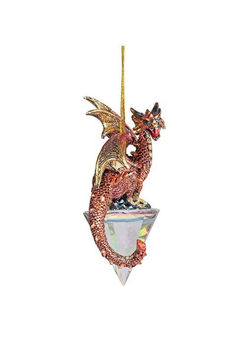 Design Toscano Diamond Dragon 2019 Gothic Holiday Ornament  - Image 2