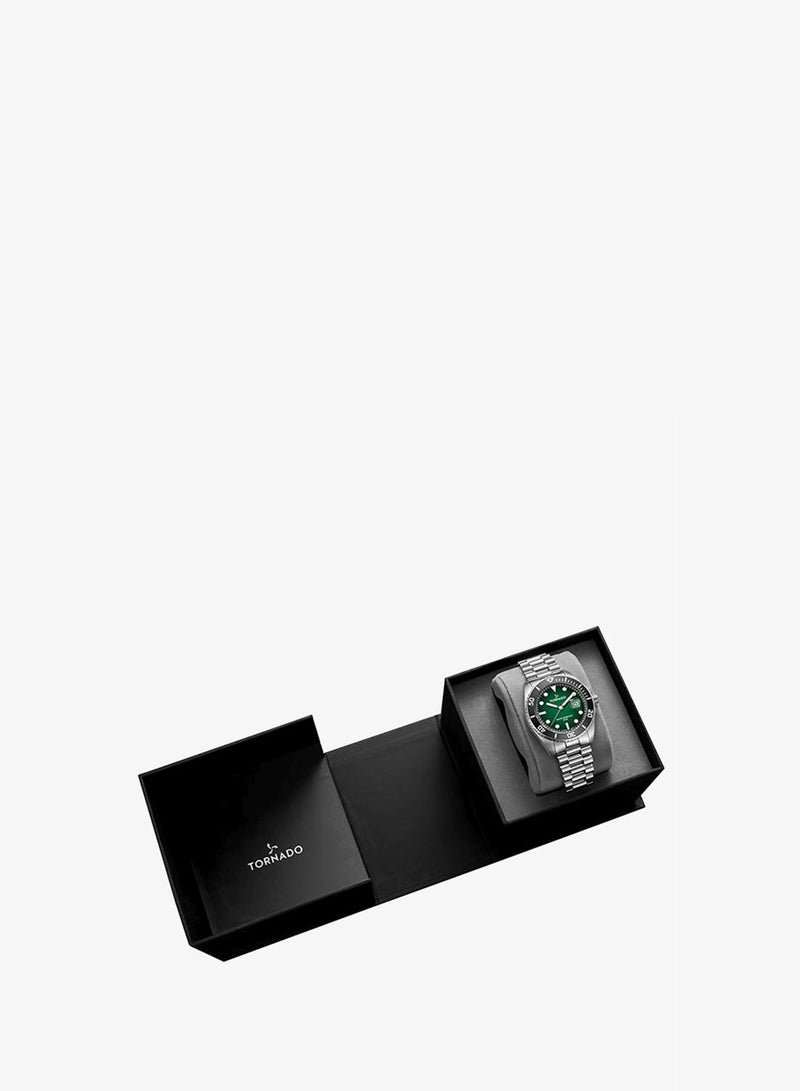 TORNADO Lumina Analog T22001-Sbshb Men'S Analog Display Watch & High Quality Solid Stainless Steel, Brushed And Polished Bracelet Strap Silver - Image 4