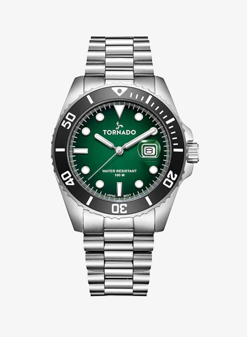 TORNADO Lumina Analog T22001-Sbshb Men'S Analog Display Watch & High Quality Solid Stainless Steel, Brushed And Polished Bracelet Strap Silver - Image 1