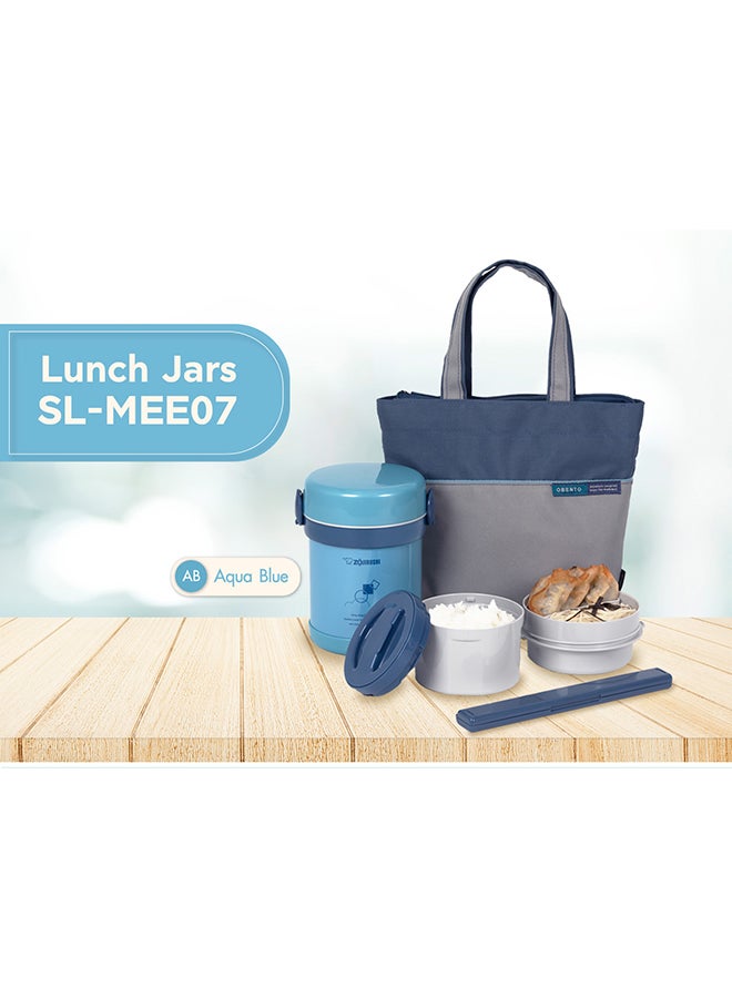 Zojirushi Stainless Steel Vacuum Lunch Jar 0.63L Aqua Blue  - Image 4