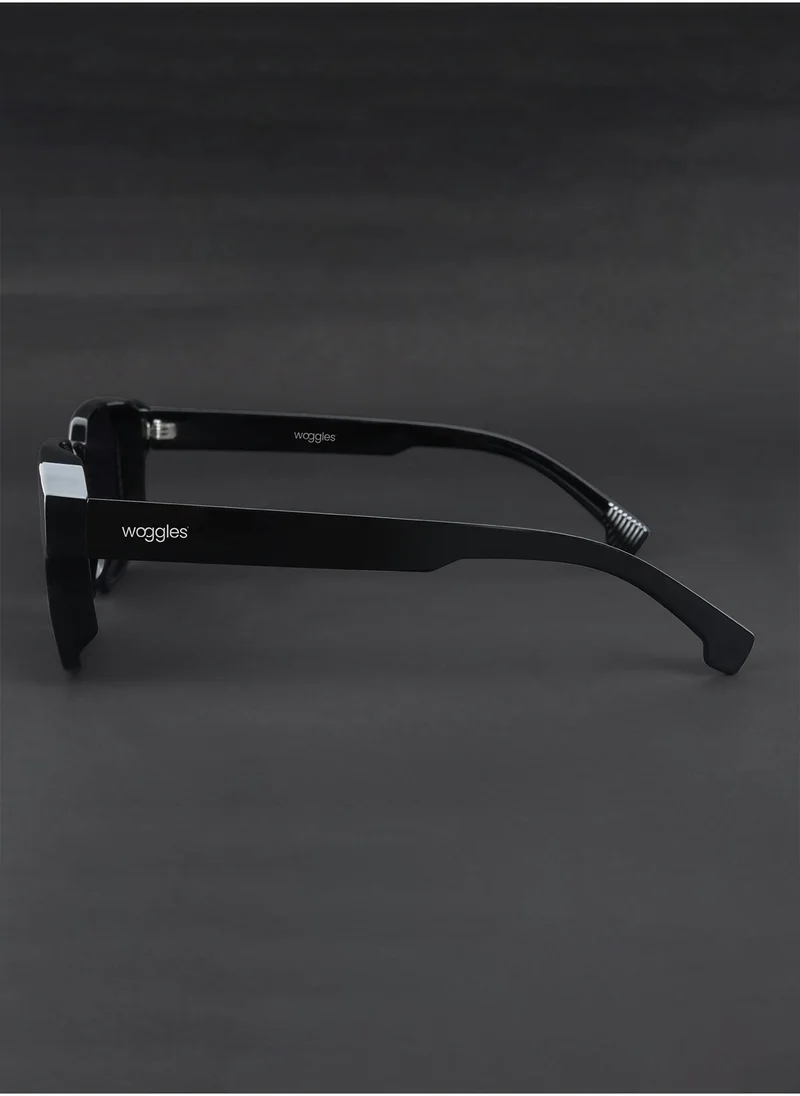 Woggles Uv-Protected Black Square Sunglasses