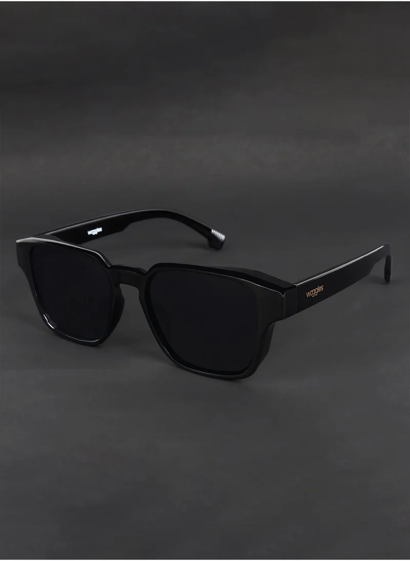Woggles Uv-Protected Black Square Sunglasses
