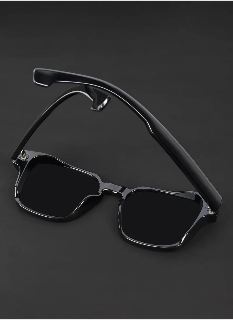 Woggles Uv-Protected Black Square Sunglasses