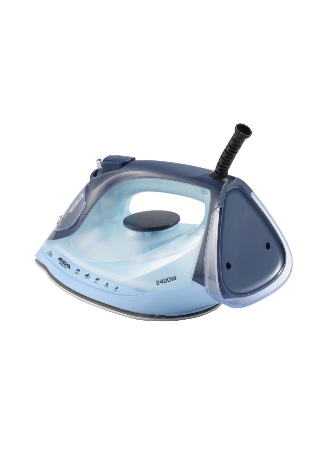 آرشيا مكواة بخار أرشيا – 2400 واط – قاعدة مانعة للالتصاق – أزرق - Image 2