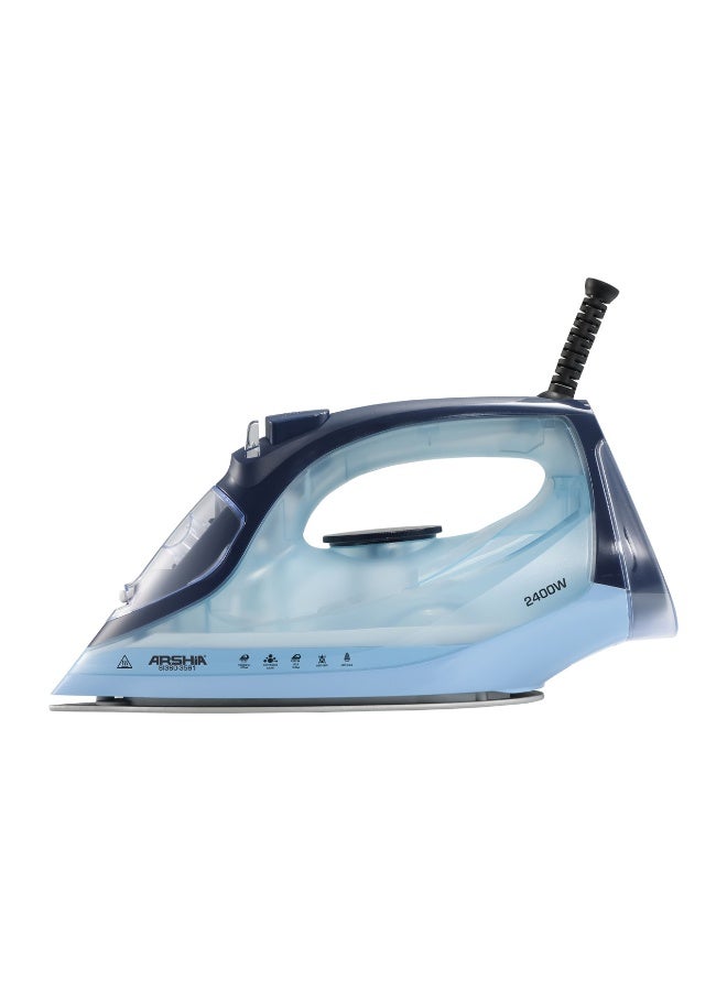 آرشيا مكواة بخار أرشيا – 2400 واط – قاعدة مانعة للالتصاق – أزرق - Image 1
