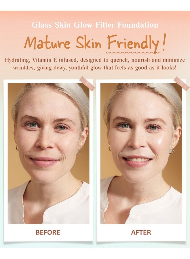 JUST GOLD JustGold Glass Glow Skin Filter, Ultra Luminous Finish, Enriched with Vitamin E (Caramel, 30 ML) - Image 5