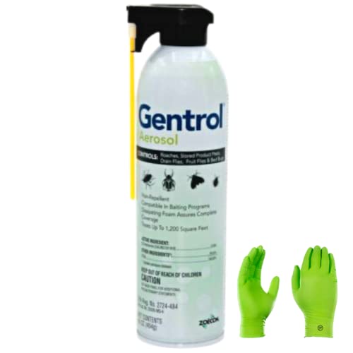 USA Supply Gentrol IGR Aerosol ZOE1005 16 oz, 1,200 sq ft Treatment - with USA Supply Gloves and Pest Identification Card - Disrupts Development of Cockroaches and Bed Bugs - Image 1