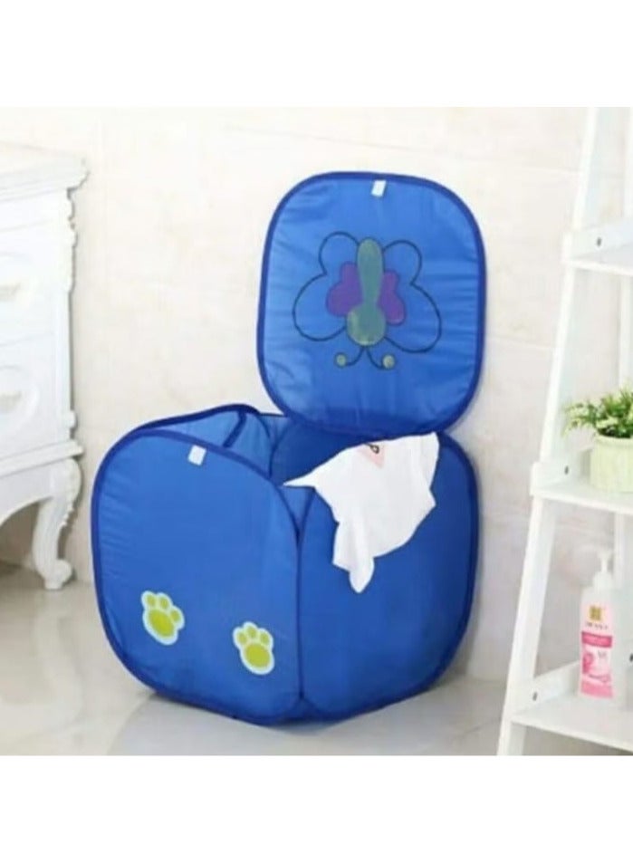 Multifunctional Foldable Organizer Basket for Toys and Laundry - Blue - Image 2